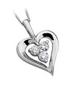 Heart Shape  American Diamond Pendant