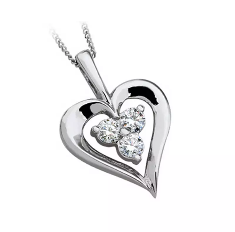Heart Shape  American Diamond Pendant