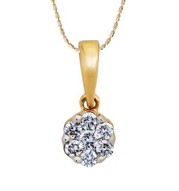 Oval Shape American Diamond Pendant 1