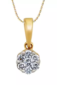Oval Shape American Diamond Pendant