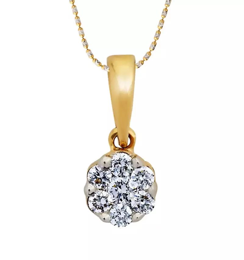 Oval Shape American Diamond Pendant