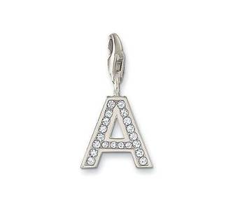 A' Alphabet Design American Diamond Pendant 1