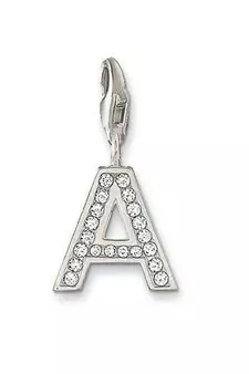 A' Alphabet Design American Diamond Pendant