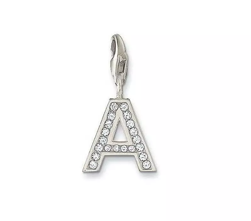A' Alphabet Design American Diamond Pendant