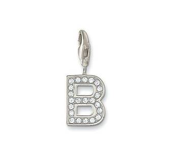 B' Alphabet Design American Diamond Pendant 1