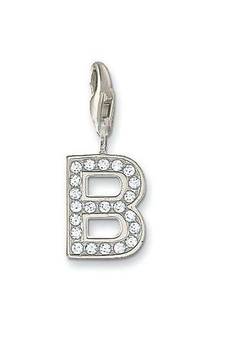 B' Alphabet Design American Diamond Pendant
