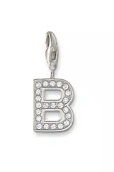 B' Alphabet Design American Diamond Pendant