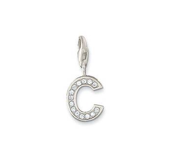 C' Alphabet Design American Diamond Pendant 1