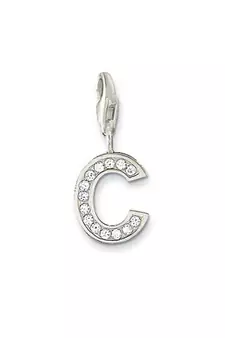 C' Alphabet Design American Diamond Pendant