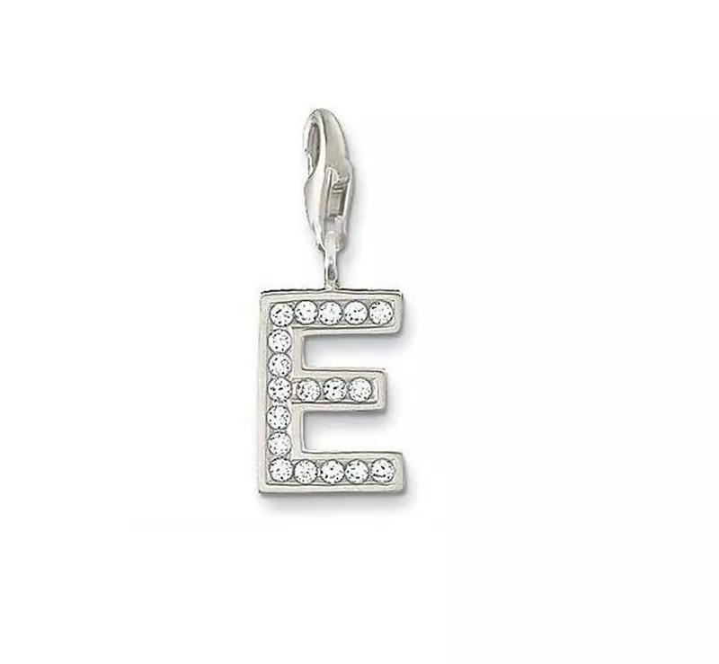 E' Alphabet Design American Diamond Pendant