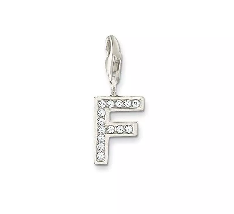 F' Alphabet Design American Diamond Pendant