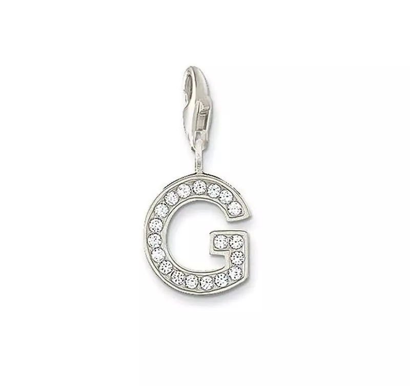 G' Alphabet Design American Diamond Pendant