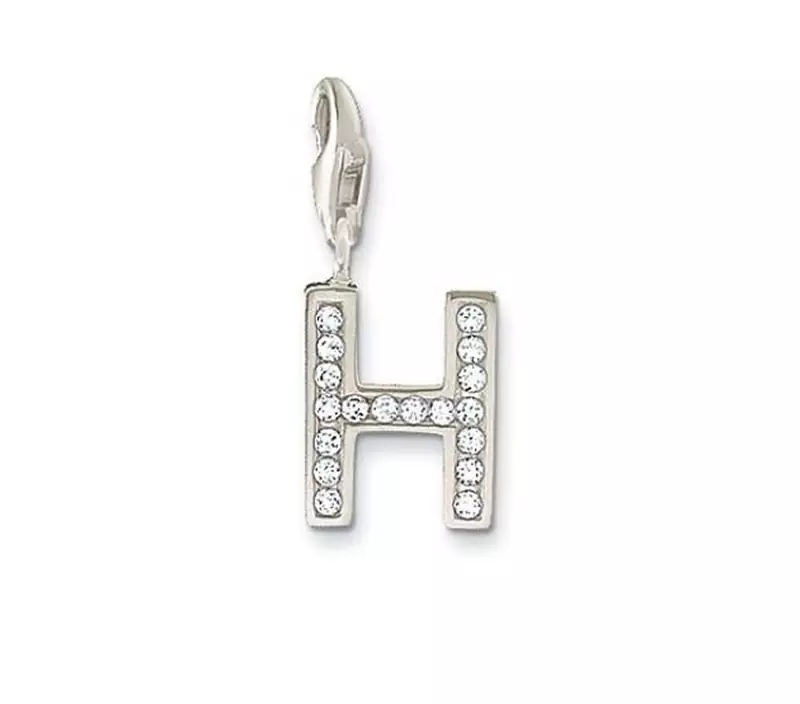 H' Alphabet Design American Diamond Pendant