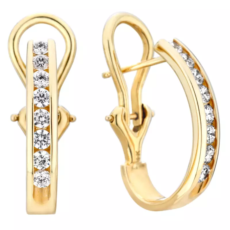 White Gold Plated Earring