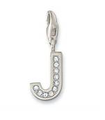 J' Alphabet Design American Diamond Pendant