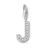 J' Alphabet Design American Diamond Pendant