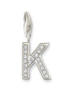 K' Alphabet Design American Diamond Pendant