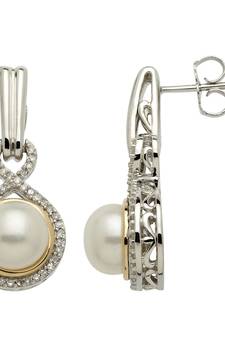 White Gold Plated Earring