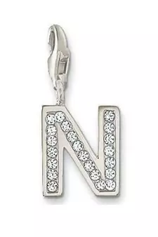 N' Alphabet Design American Diamond Pendant