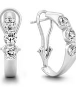 White Gold Plated Earring