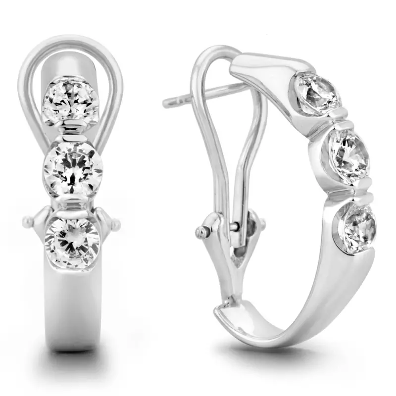 White Gold Plated Earring