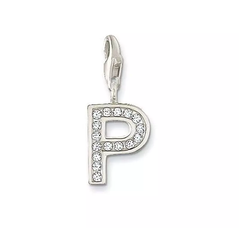 P' Alphabet Design American Diamond Pendant