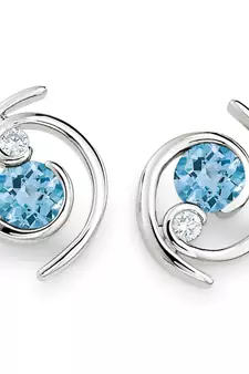 White Gold Plated Earring