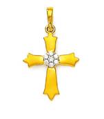 Cross  Design American Diamond Pendant