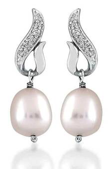 White Gold Plated Earring