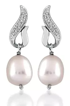 White Gold Plated Earring