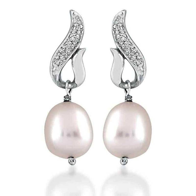 White Gold Plated Earring