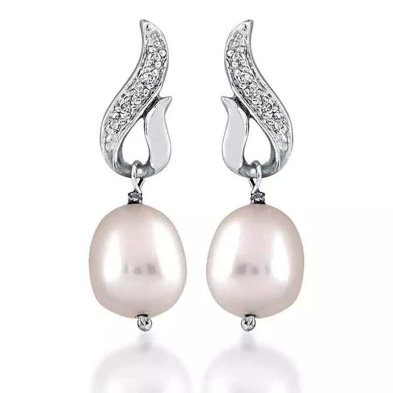 White Gold Plated Earring