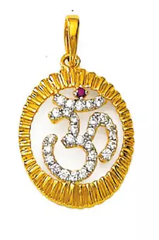 Om Design American Diamond Pendant
