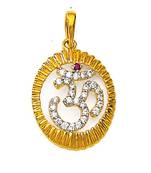 Om Design American Diamond Pendant