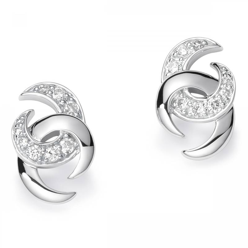 White Gold Plated Earring