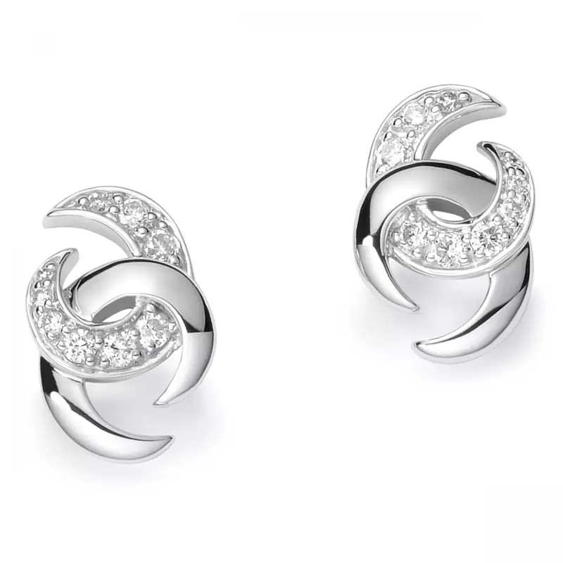 White Gold Plated Earring