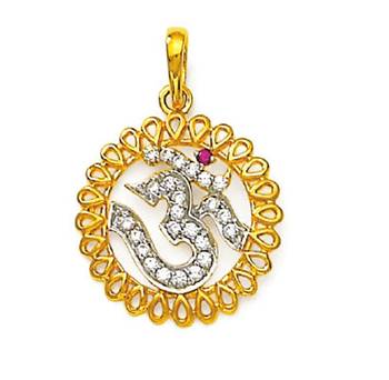 Om Design American Diamond Pendant 1