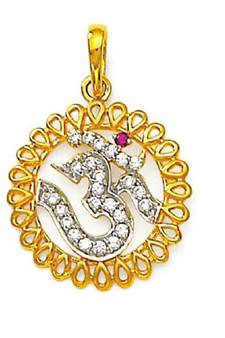 Om Design American Diamond Pendant