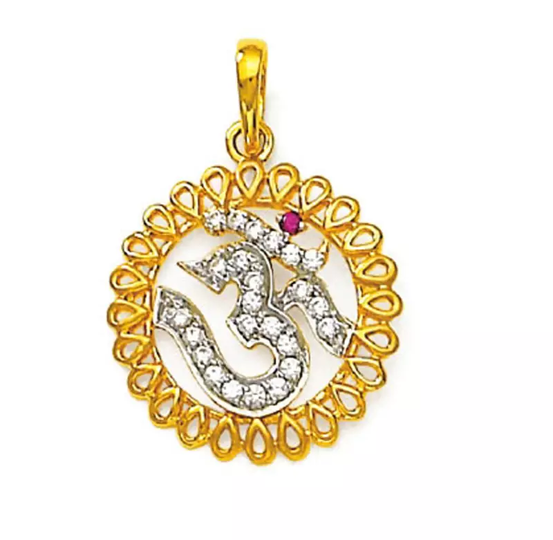 Om Design American Diamond Pendant