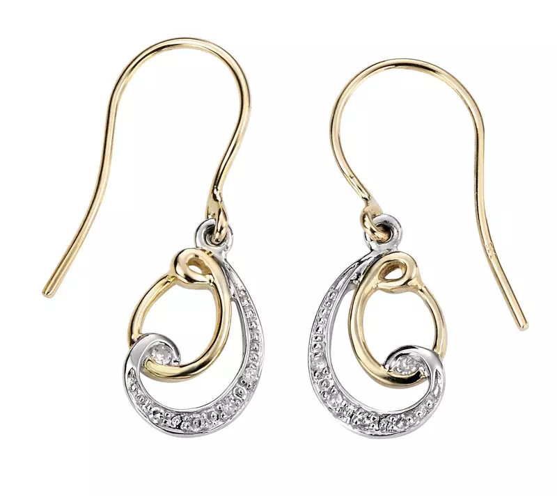 White Gold Plated Earring