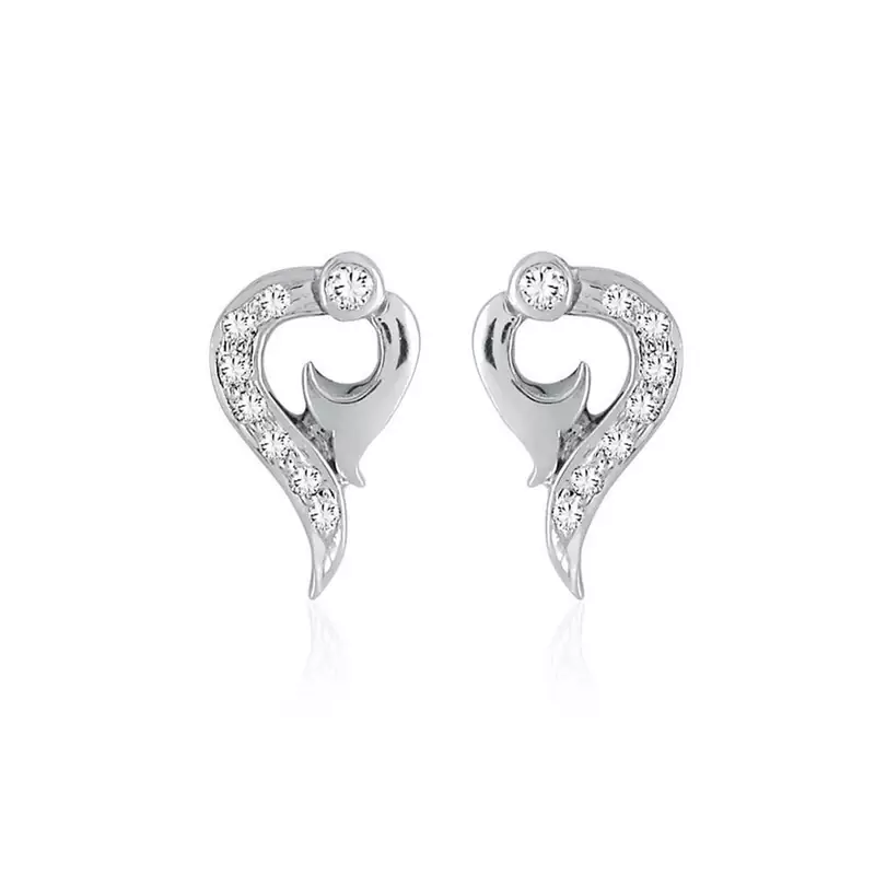 White Gold Plated Earring