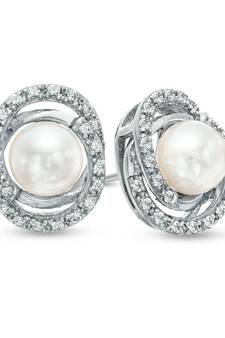 White Gold Plated Earring
