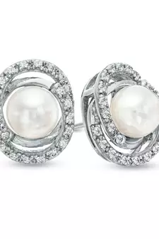 White Gold Plated Earring