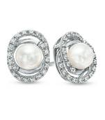 White Gold Plated Earring