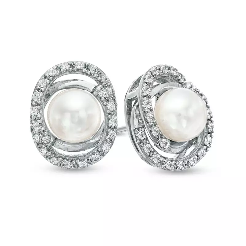 White Gold Plated Earring