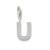 U' Alphabet Design American Diamond Pendant