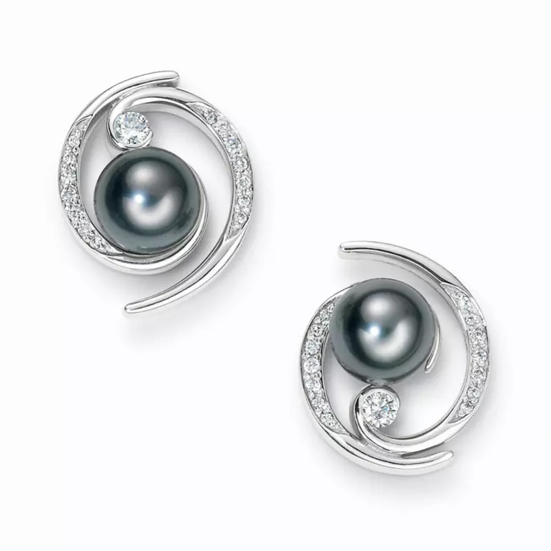 White Gold Plated Earring