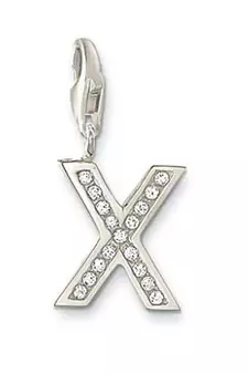 X' Alphabet Design American Diamond Pendant