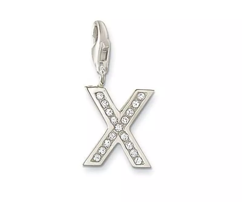 X' Alphabet Design American Diamond Pendant