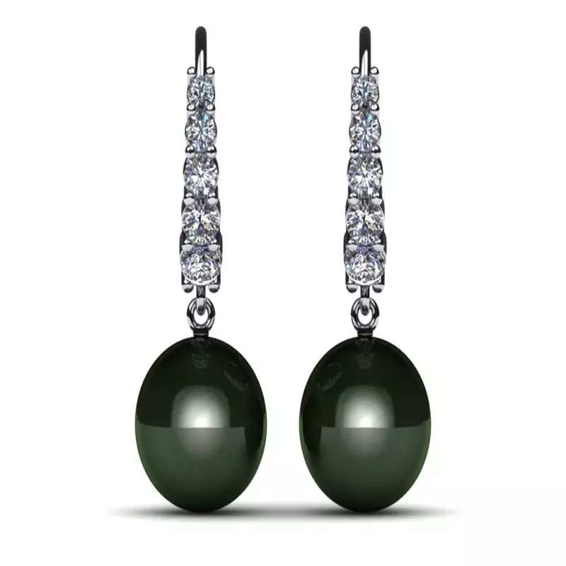 White Gold Plated Earring